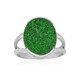Anello in argento con Uvarovite (Bali Barong)