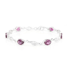 Bracciale in argento con Granato Magenta