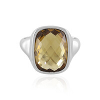 Anello in argento con Quarzo Champagne