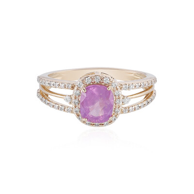 Anello in oro con Zaffiro Luc Yen (non riscaldato) (AMAYANI)