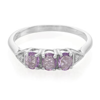 Anello in argento con Zaffiro Ceylon Porpora (non riscaldato)