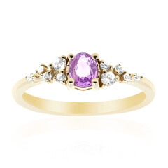 Anello in oro con Zaffiro Ceylon Porpora