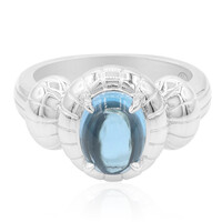 Anello in argento con Topazio Blu Svizzero (Remy Rotenier)