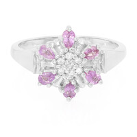 Anello in argento con Zaffiro Ceylon Porpora (non riscaldato)