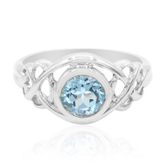 Anello in argento con Topazio Blu Cielo