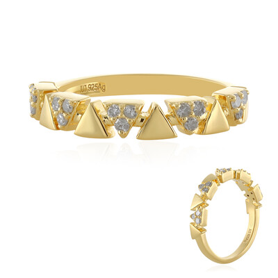 Anello in argento con Diamante I4 (J)