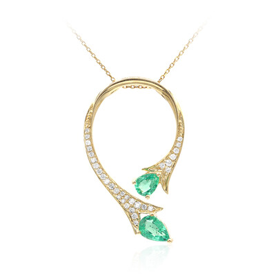 Collana in oro con Smeraldo Zambia AAA