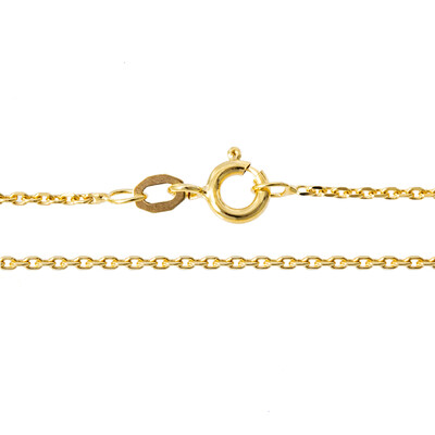 Catena forzatina diamantata in Oro Giallo 9K - 50 cm - 2,33 g