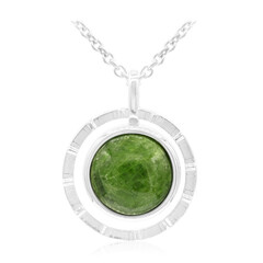 Collana in argento con Diopside Russo