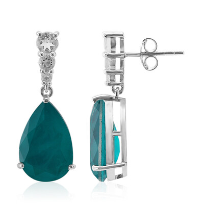 Orecchini in argento con Quarzo Verde Blu