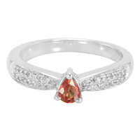 Anello in argento con Zaffiro Arancione