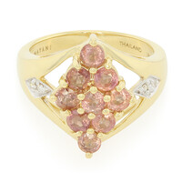 Anello in oro con Zaffiro Padparadscha (non riscaldato) (AMAYANI)