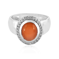 Anello in argento con Pietra di Luna Kangeyam