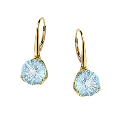 Orecchini in oro con Topazio Blu