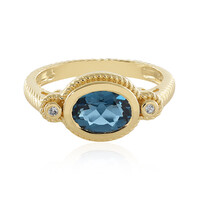 Anello in argento con Topazio Blu Londra