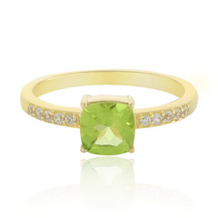 Anello in oro con Peridoto Kashmir