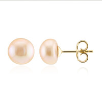 Orecchini in argento con Perla d'Acqua Dolce Arancione (TPC)