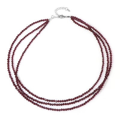 Collana in argento con Granato Mozambico