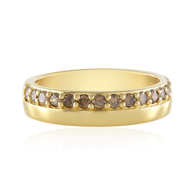 Anello in argento con Diamante Cioccolato I2