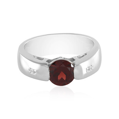 Anello in argento con Granato Mozambico