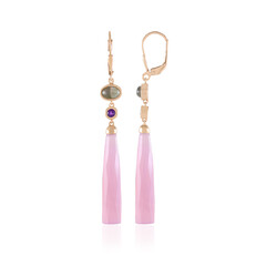 Orecchini in argento con Calcedonio Lavanda (KM by Juwelo)