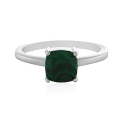 Anello in argento con Malachite