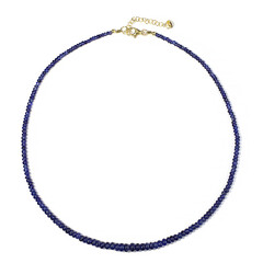 Collana in argento con Zaffiro Blu del Madagascar