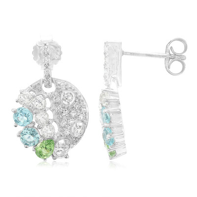 Orecchini in argento con Granato Menta Merelani