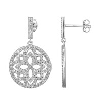 Orecchini in argento con Topazio Bianco