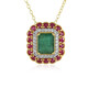 Collana in argento con Smeraldo Zambia (Gems en Vogue)
