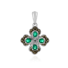 Ciondolo in argento con Onice Verde