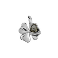 Ciondolo in argento con Ambra Baltica Verde