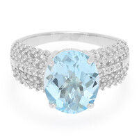 Anello in argento con Topazio Blu Cielo