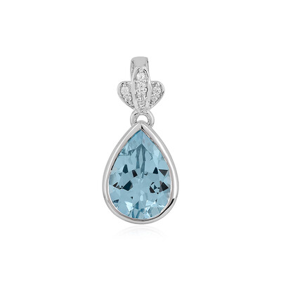 Ciondolo in argento con Topazio Blu Cielo