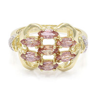 Anello in oro con Zaffiro Padparadscha (non riscaldato) (AMAYANI)