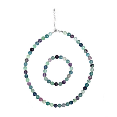 Parure in argento con Fluorite