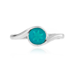 Anello in argento con Opale Blu Caraibico