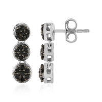 Orecchini in argento con Spinello Nero