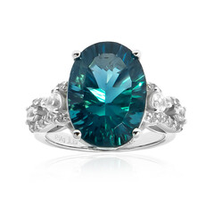 Anello in argento con Fluorite Blu Caraibico