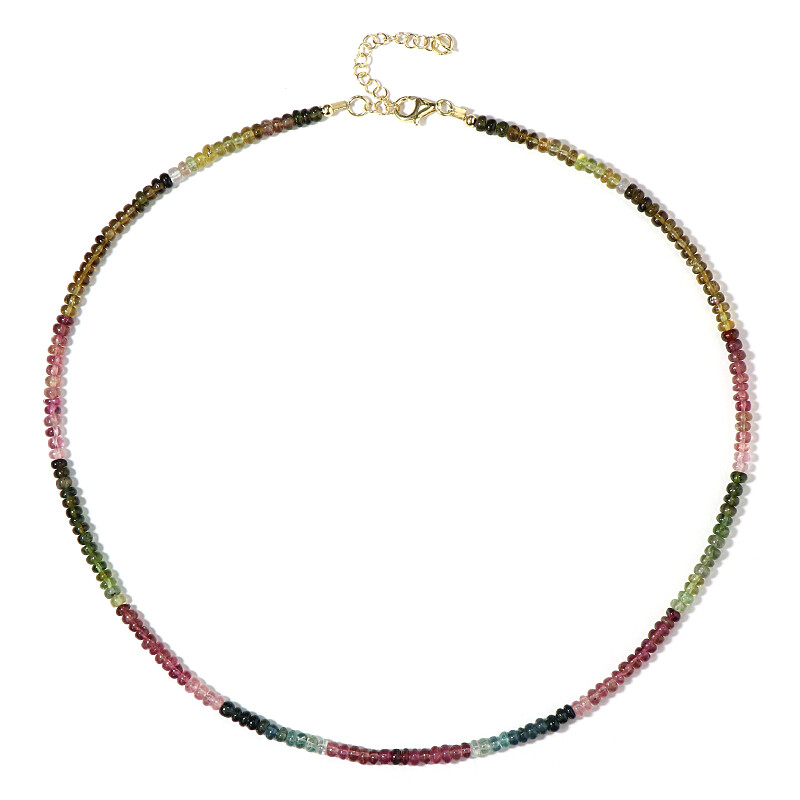 Collana in argento sterling 925 con tormalina bicolore - Gioielli fatti a mano - Italia Collana in argento sterling 925 con tormalina bicolore - Gioielli fatti a mano - Italia