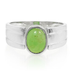 Anello in argento con Crisoprasio Imperiale