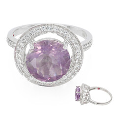 Anello in argento con Fluorite Spagnola Rosa
