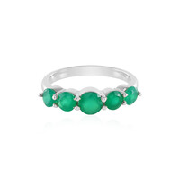 Anello in argento con Onice Verde