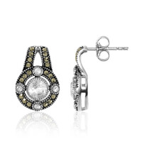 Orecchini in argento con Topazio Bianco