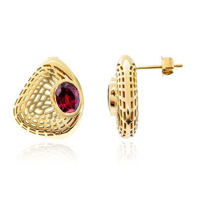Orecchini in oro con Rodolite Lampone (Ornaments by de Melo)
