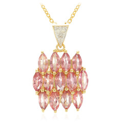 Collana in oro con Zaffiro Padparadscha (non riscaldato) (AMAYANI)