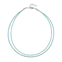 Collana in argento con Apatite Blu Neon