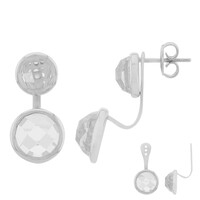 Orecchini in argento con Quarzo Bianco (TPC)