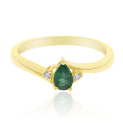 Anello in oro con Smeraldo Zambia AAA