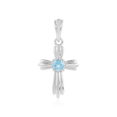 Ciondolo in argento con Topazio Blu Svizzero